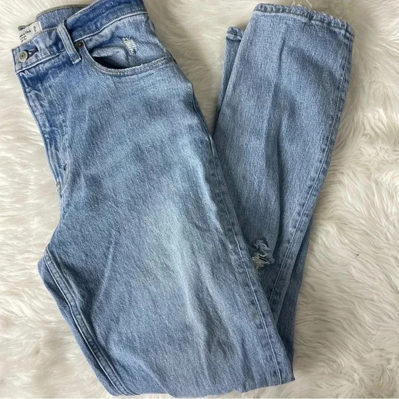 Abercrombie & Fitch The 90's Straight Ultra a high Rise Jeans Size 28 6 Long - Picture 4 of 7